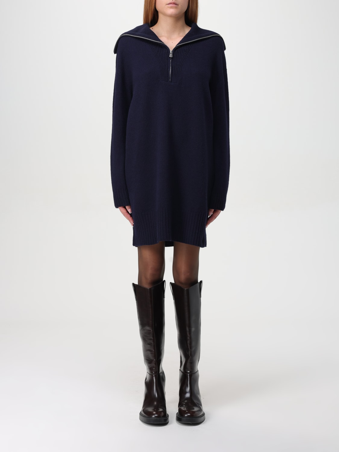 PINKO ABITO: Abito a pullover in lana Pinko, Blue - Img 1