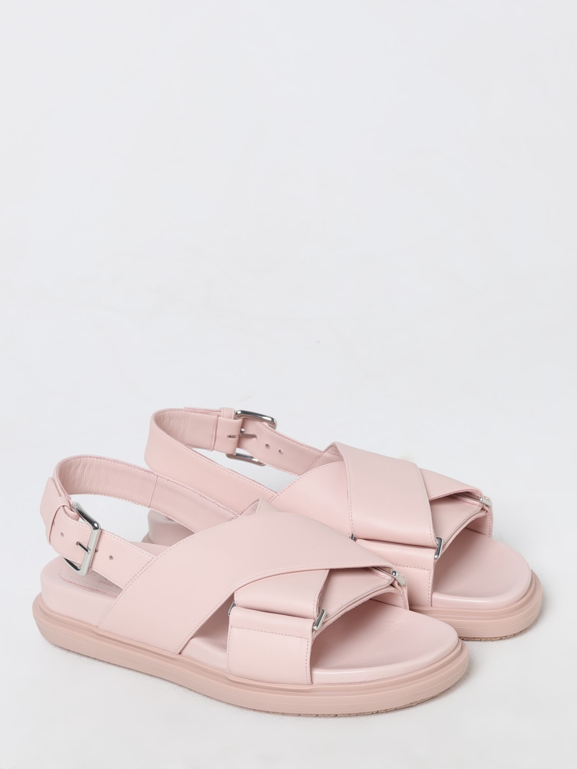 MARNI FLAT SANDALS: Shoes woman Marni, Pink - Img 2