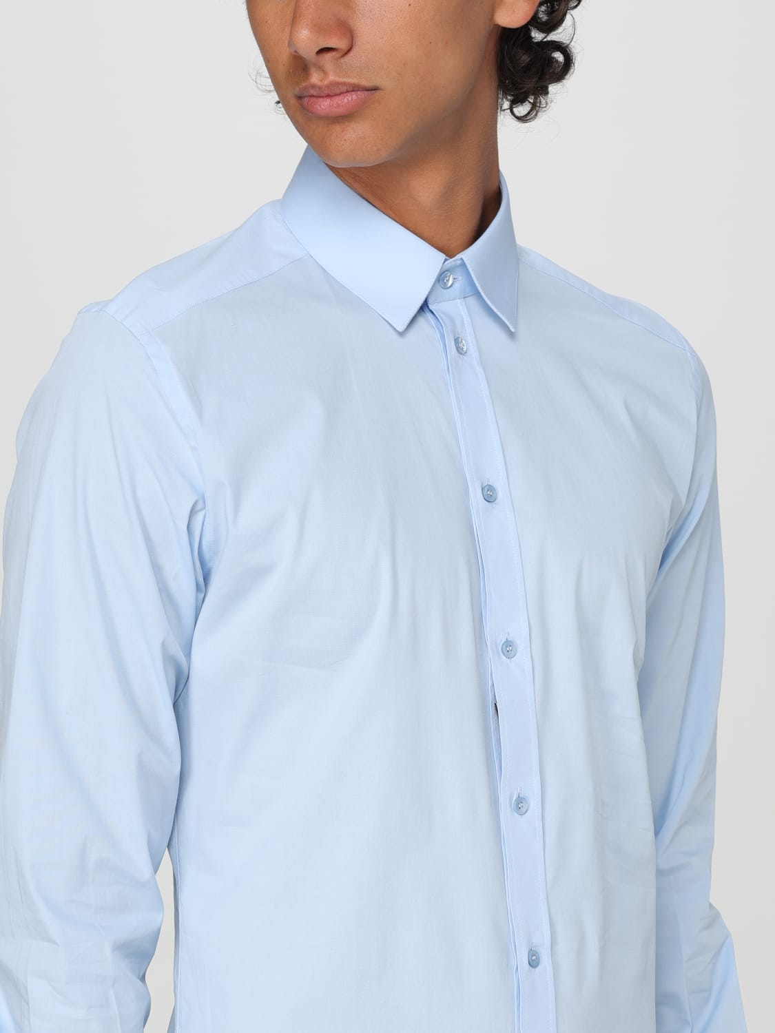 DOLCE & GABBANA CAMICIA: Camicia Dolce & Gabbana in popeline di cotone , Blue - Img 4