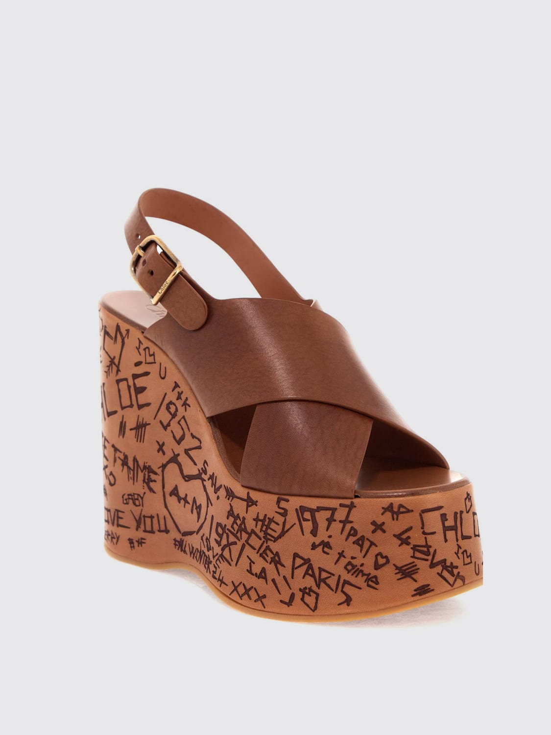 CHLOÉ WEDGE SHOES: Shoes woman ChloÉ, Brown - Img 3