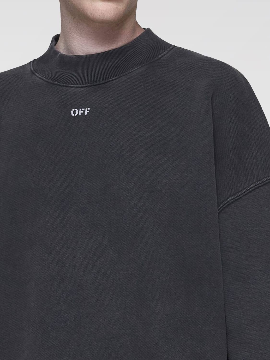 OFF-WHITE FELPA: Maglia oversize stampata Off-White, Nero - Img 3