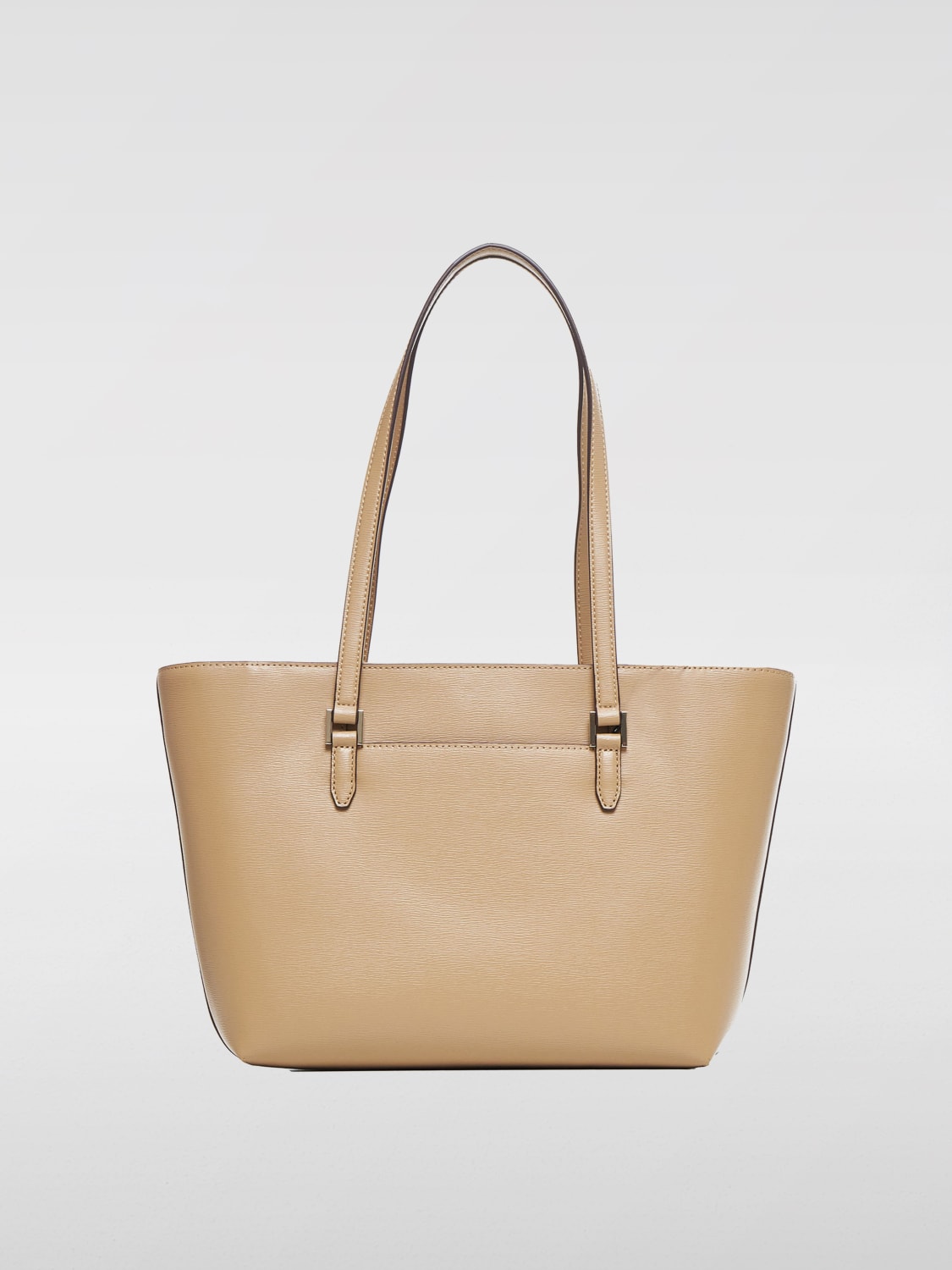 DKNY BORSA A SPALLA: Borsa Dkny in pelle a grana , Caffe - Img 2