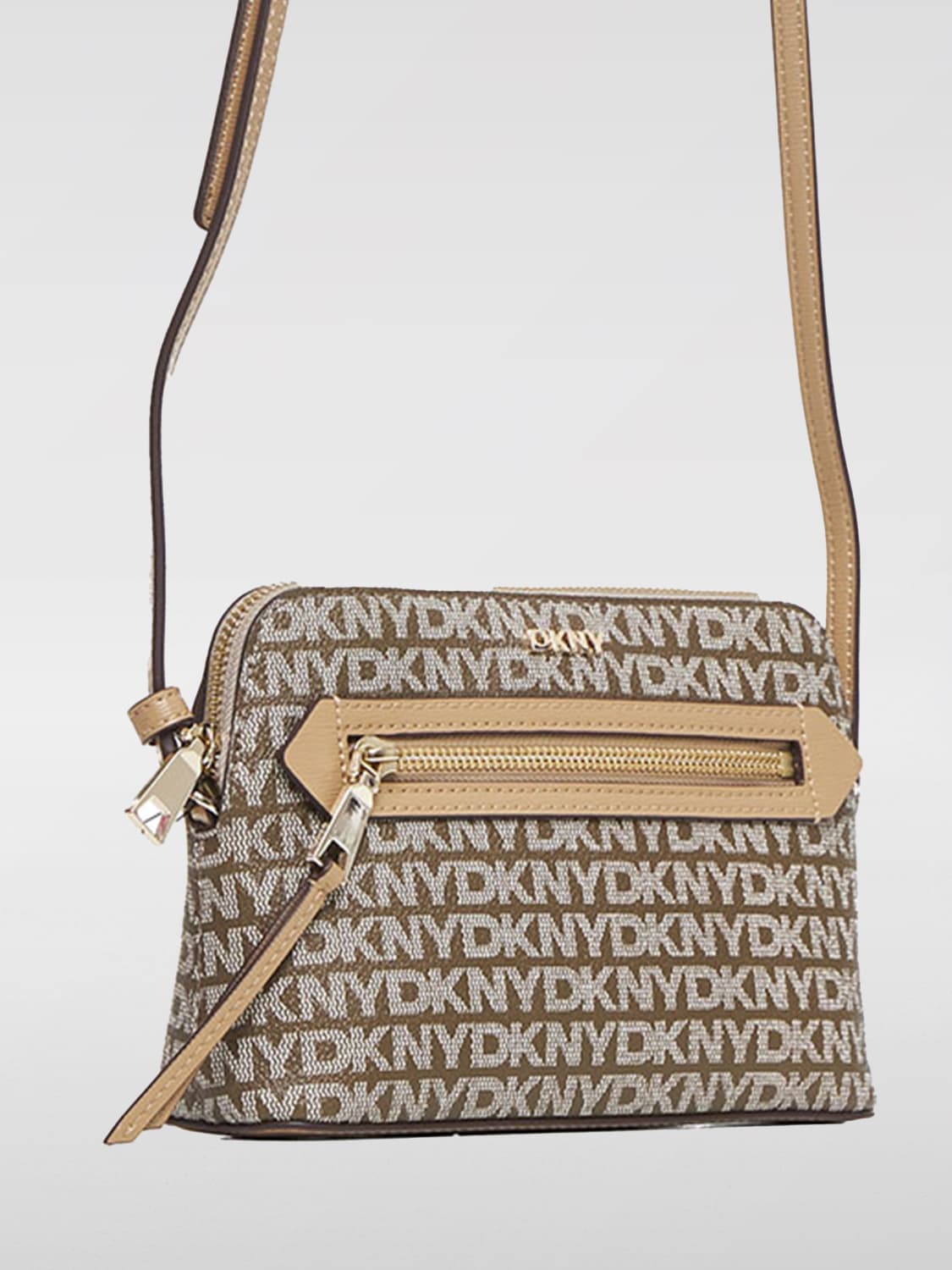 DKNY MINI BAG: Shoulder bag woman Dkny, Beige - Img 3