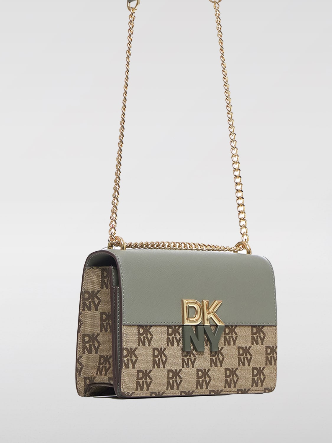 DKNY MINI SAC À MAIN: Sac porté épaule femme Dkny, Vert - Img 3