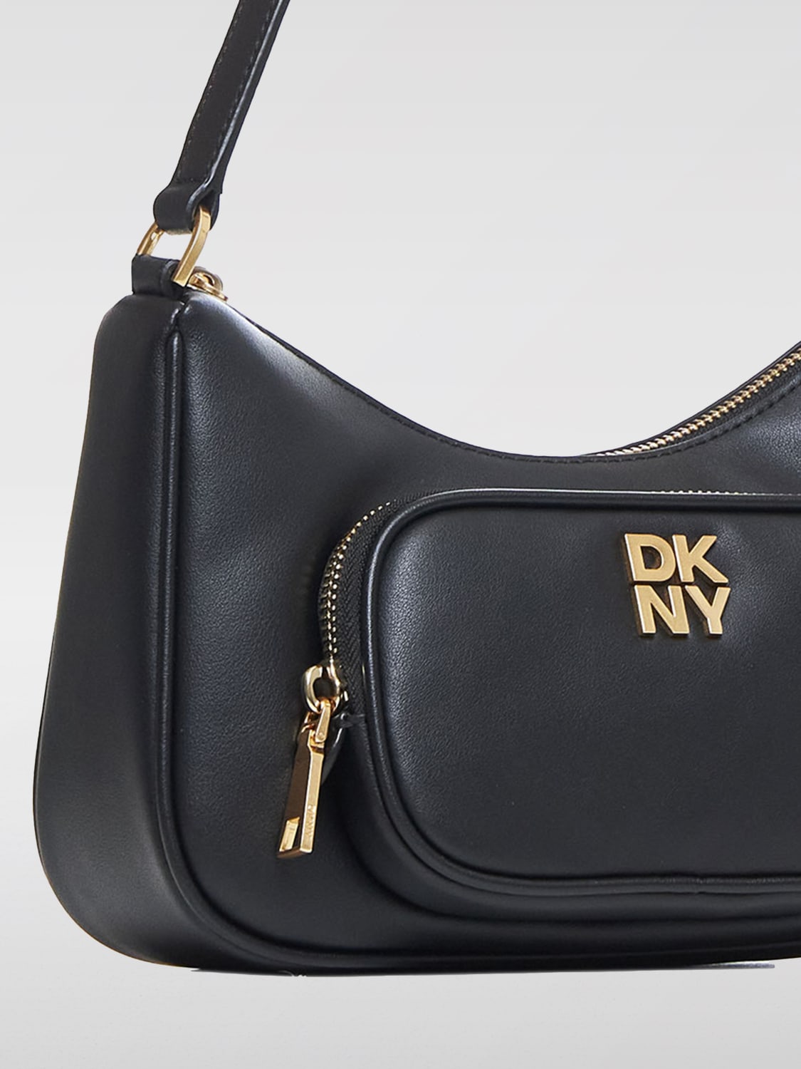 DKNY BORSA A SPALLA: Borsa Philo Dkny in pelle , Nero - Img 3