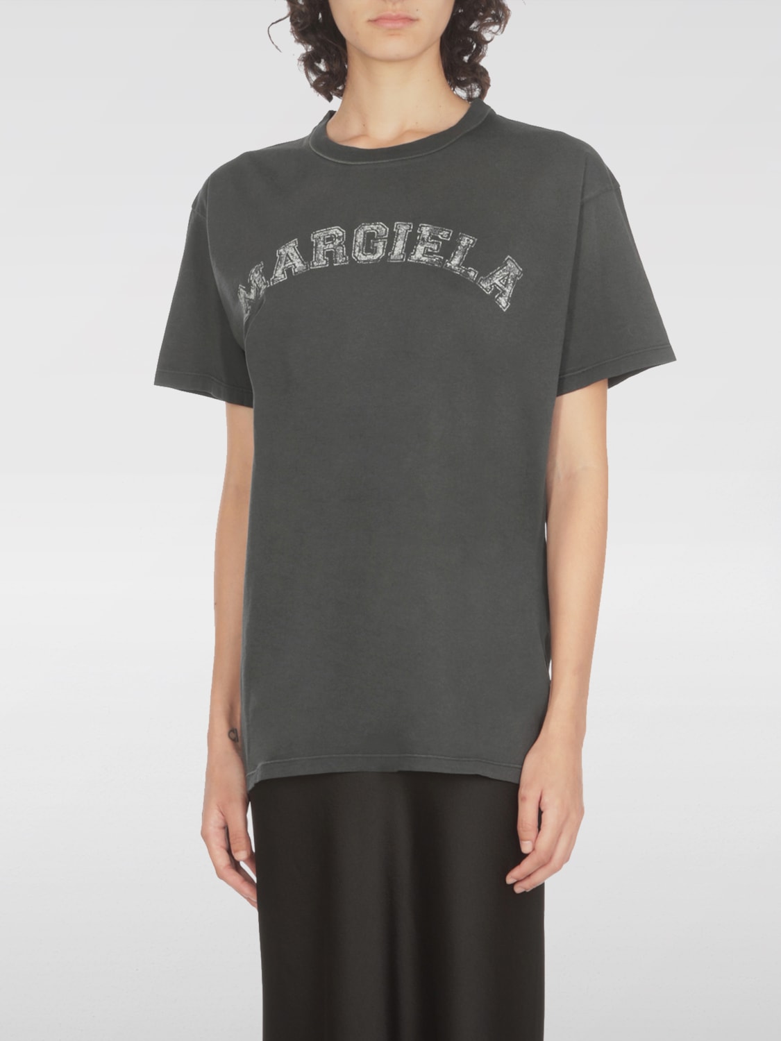 Giglio T-shirt Maison Margiela in cotone con stampa logo