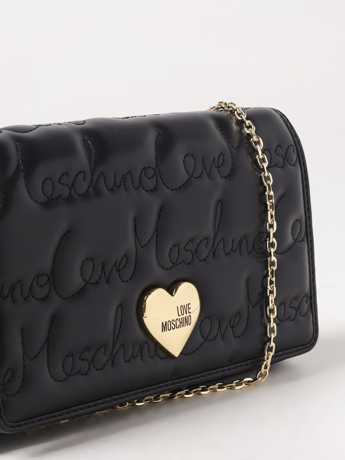 LOVE MOSCHINO MINI BAG: Shoulder bag woman Love Moschino, Black - Img 3