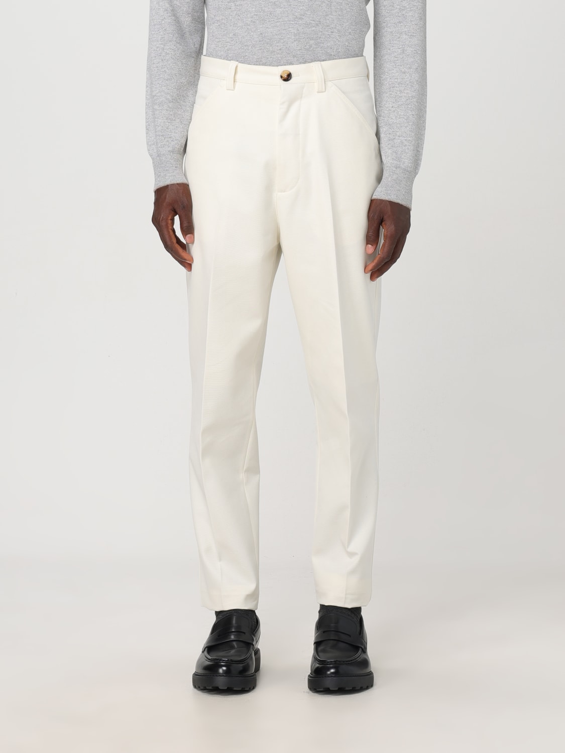 BRUNELLO CUCINELLI PANTS: Pants men Brunello Cucinelli, White - Img 1