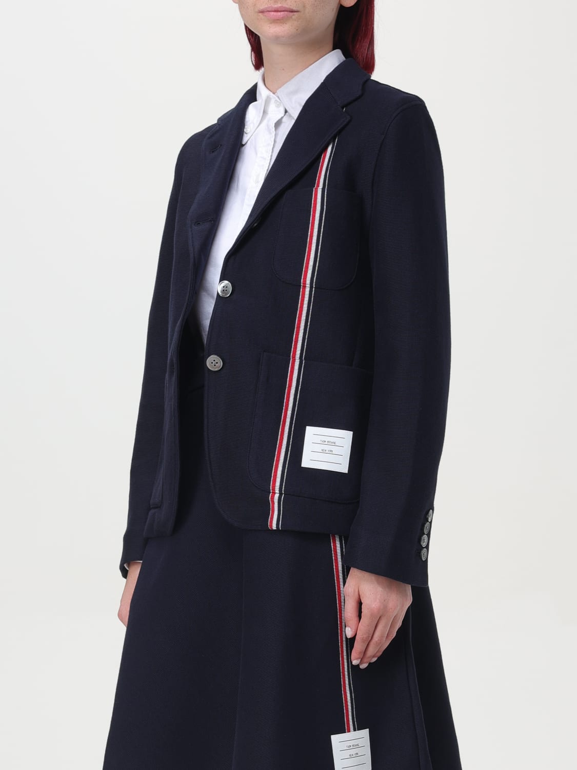 THOM BROWNE BLAZER: Thom Browne women's blazer, Navy - Img 4