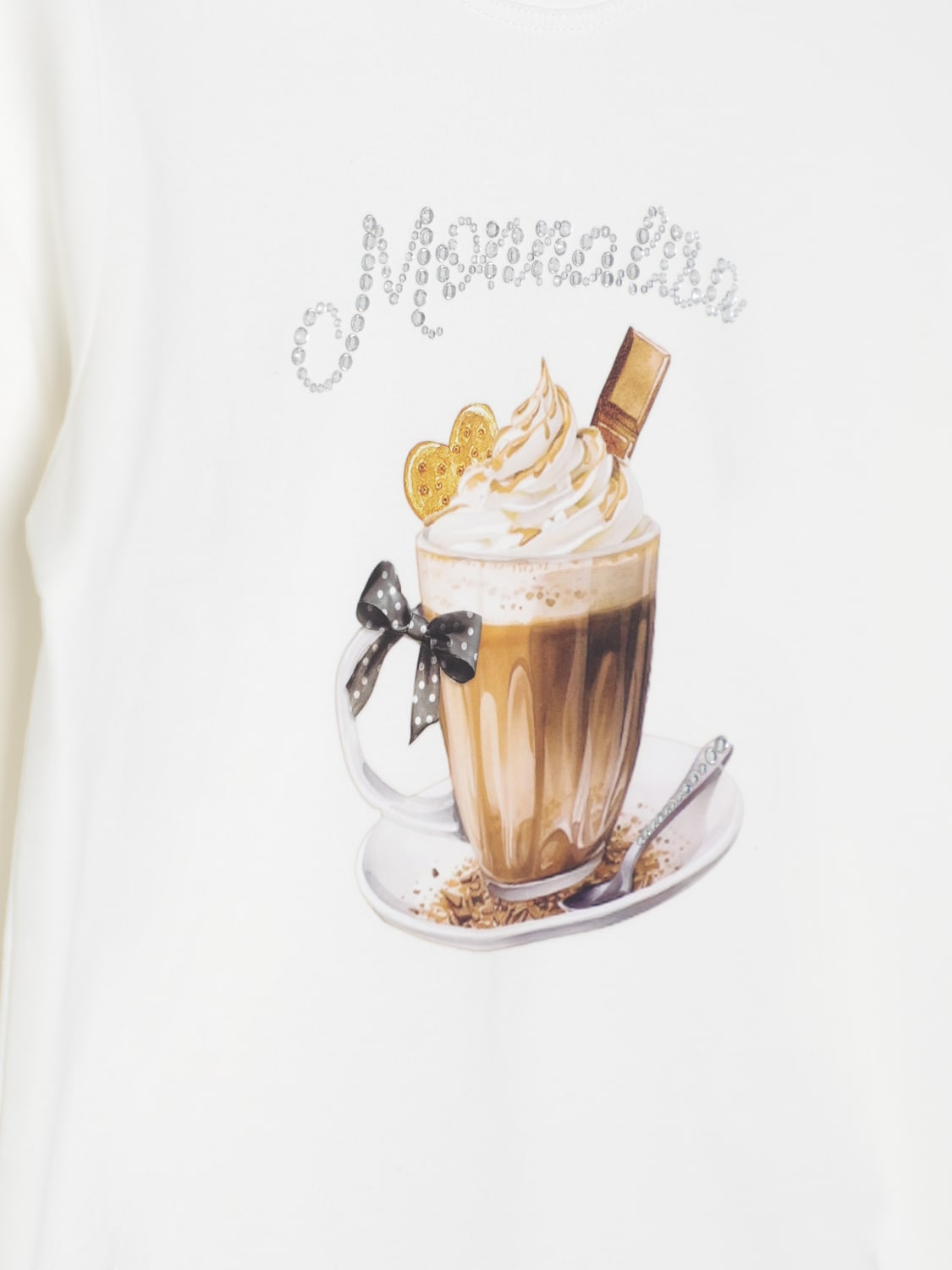 MONNALISA T-SHIRT: T-shirt kids Monnalisa, Cream - Img 3