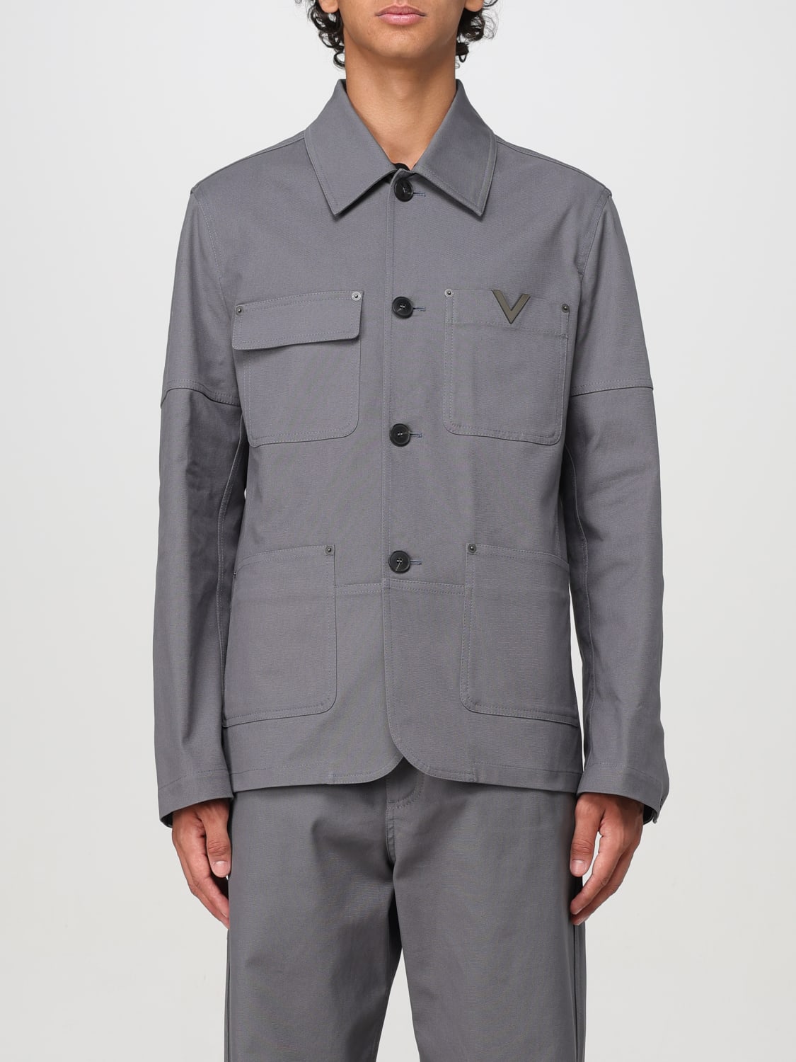 VALENTINO JACKET: Valentino men's jacket, Grey - Img 1