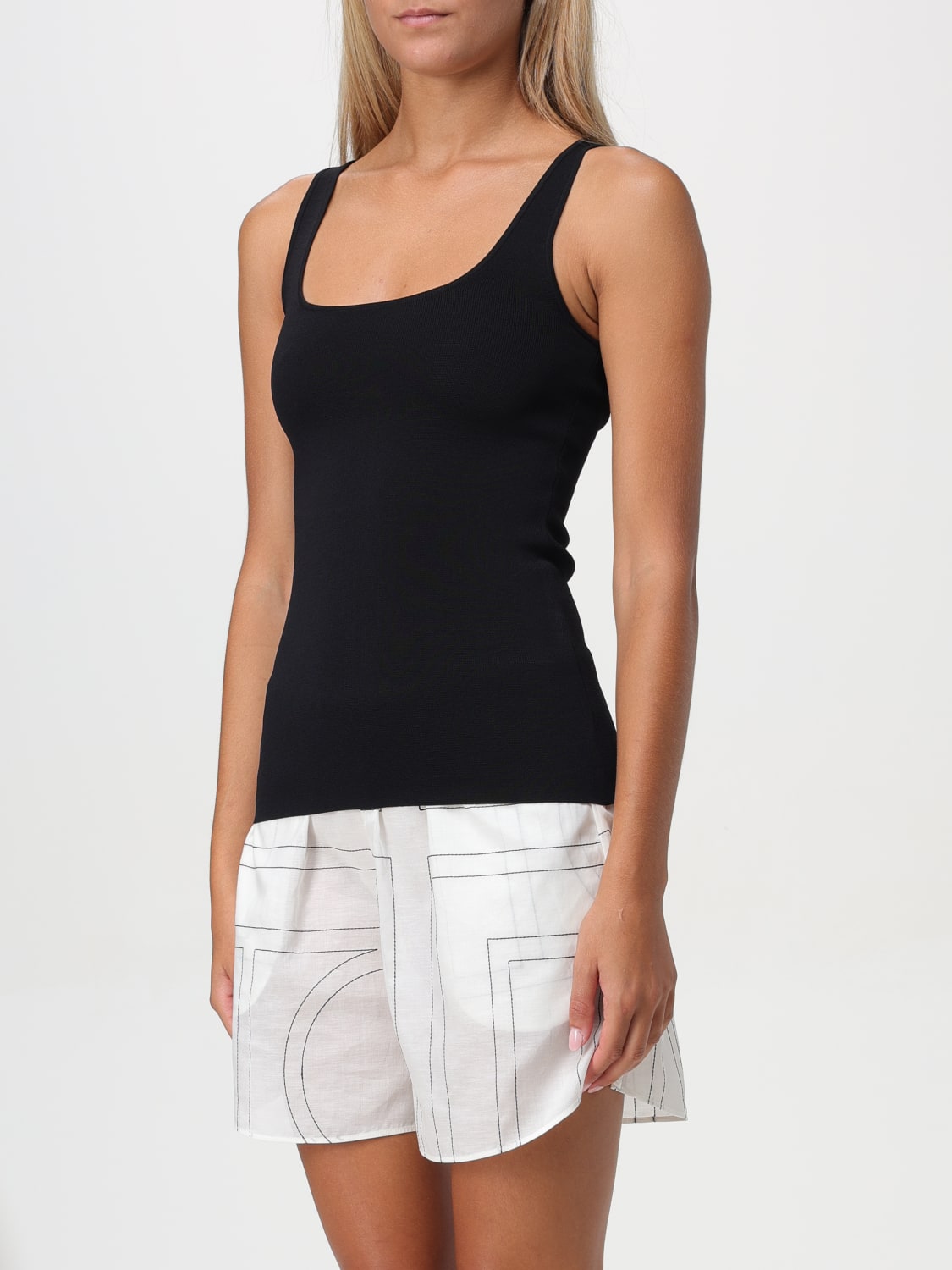 TOTEME T-SHIRT: Toteme basic viscose tank top, Black - Img 4