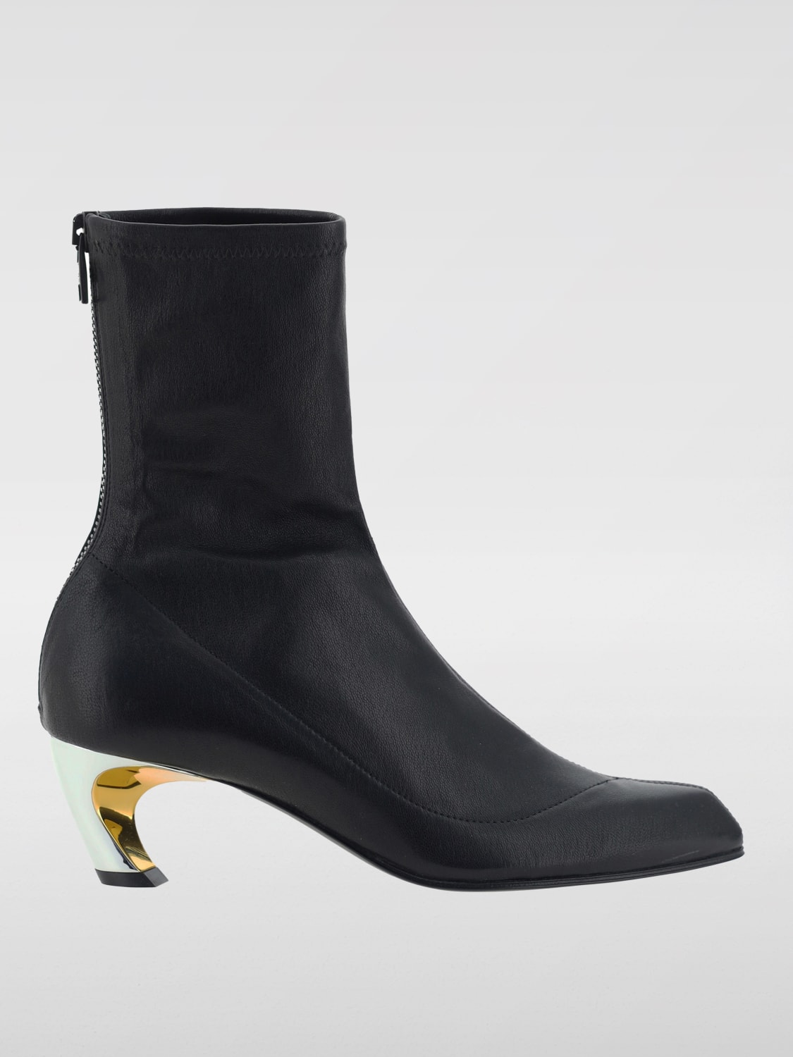 ALEXANDER MCQUEEN FLAT ANKLE BOOTS: Boots woman Alexander McQueen, Black - Img 1