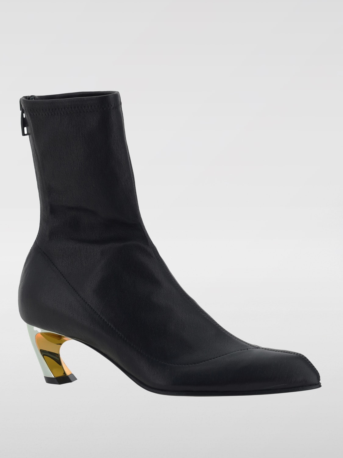 ALEXANDER MCQUEEN FLAT ANKLE BOOTS: Boots woman Alexander McQueen, Black - Img 2