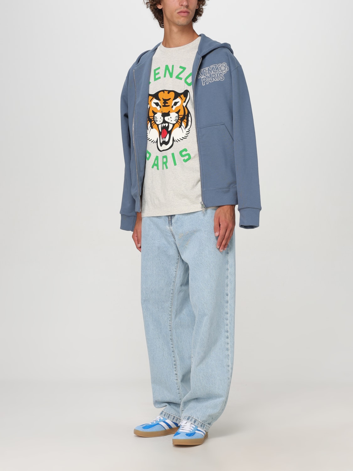 Felpa con zip kenzo on sale