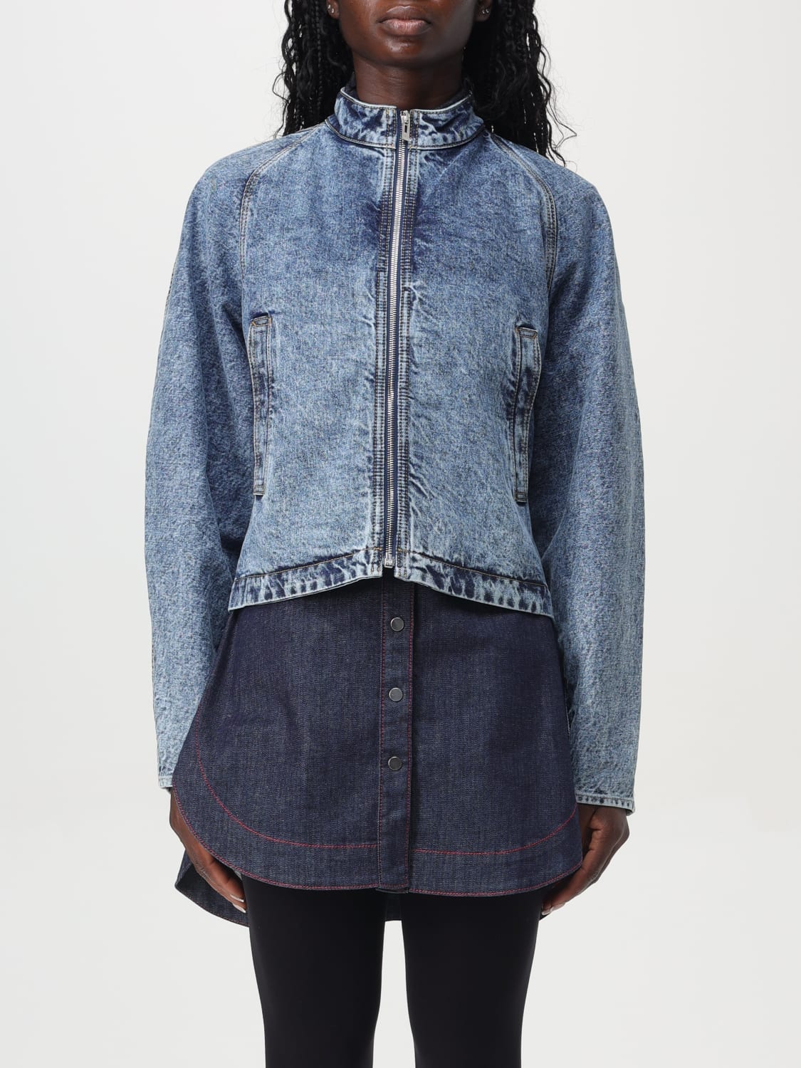 ALAÏA JACKET: Jacket woman AlaÏa, Denim - Img 1