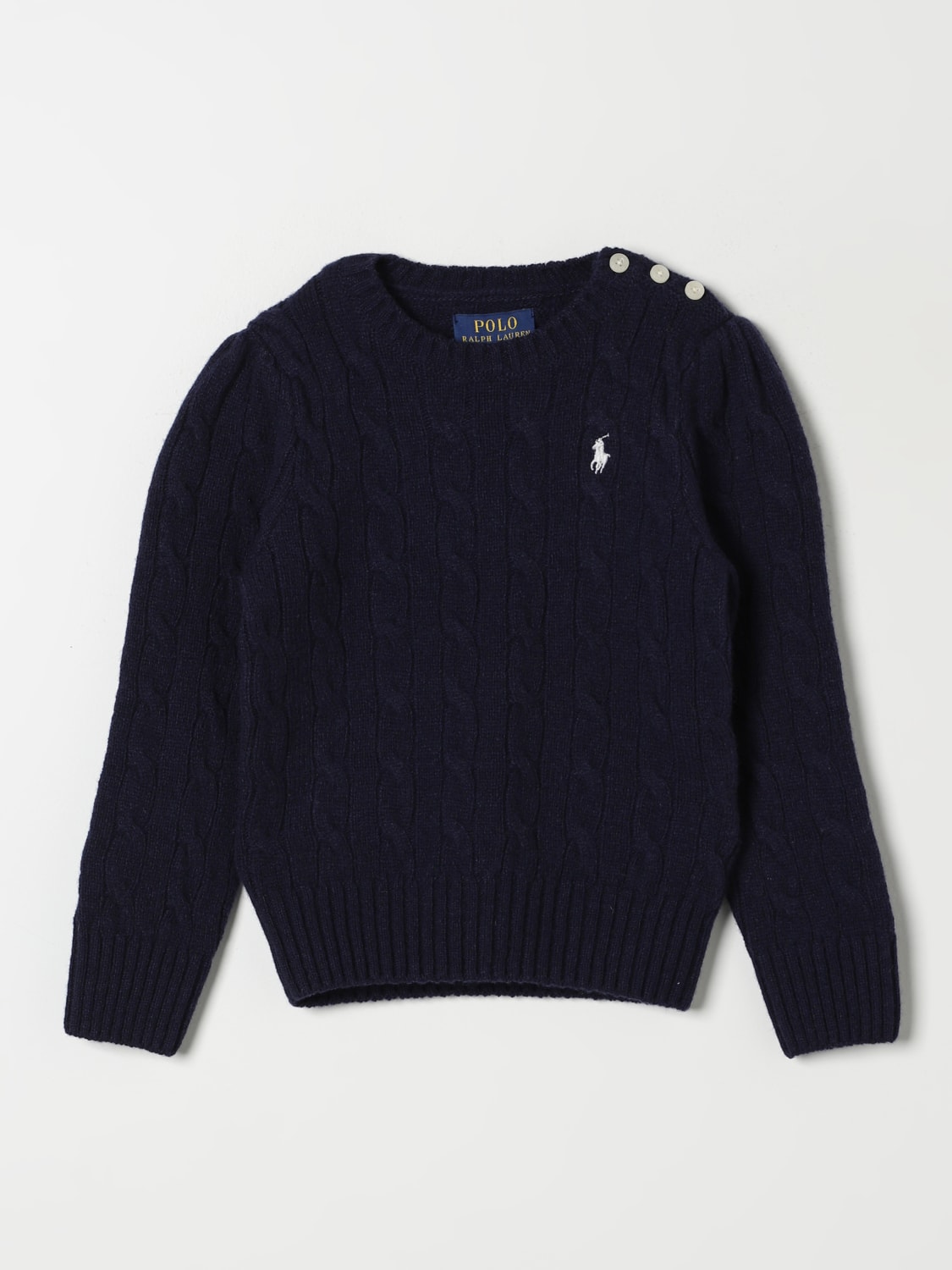 POLO RALPH LAUREN SWEATER: Sweater kids Polo Ralph Lauren, Blue - Img 1