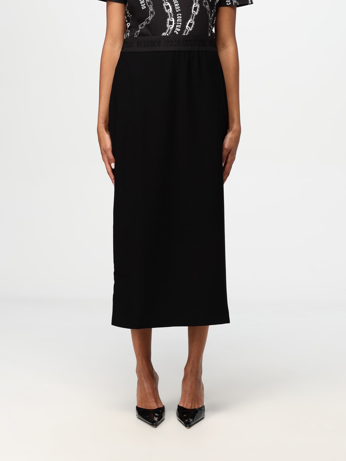 VERSACE JEANS COUTURE SKIRT: Skirt woman Versace Jeans Couture, Black - Img 1