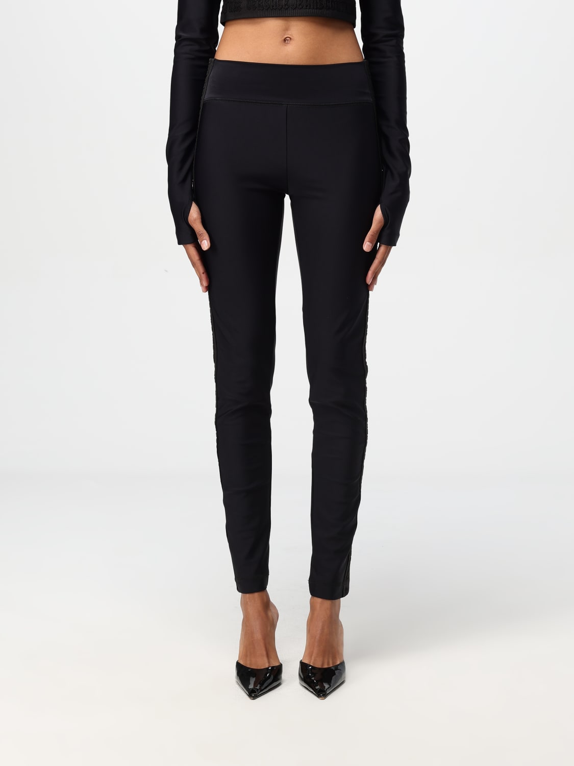 VERSACE JEANS COUTURE PANTS: Pants woman Versace Jeans Couture, Black - Img 1