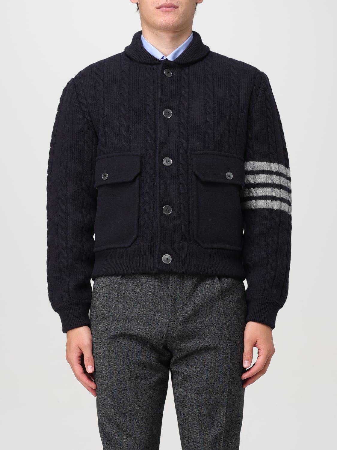 Giglio Bomber 4-bar Thom Browne di lana