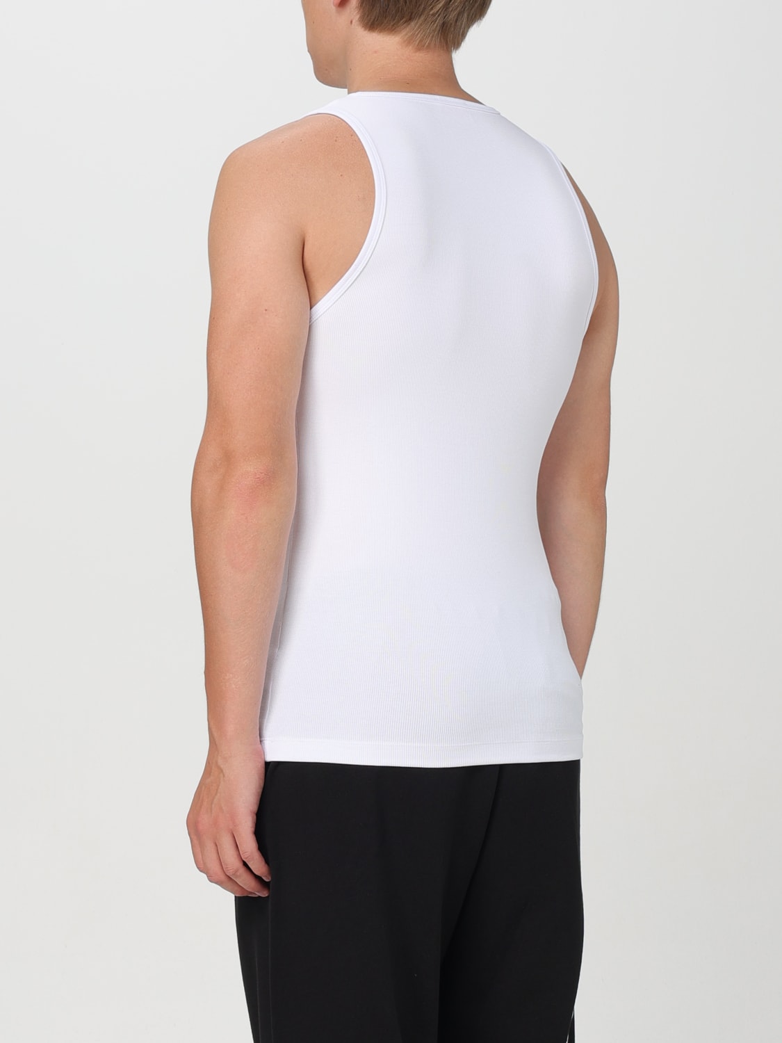 新品未使用‼️DIESEL メンズ ファスナータンクトップ 白 S T-LIFTY-D Tank top with mini D logo patch｜ホワイト｜メンズ