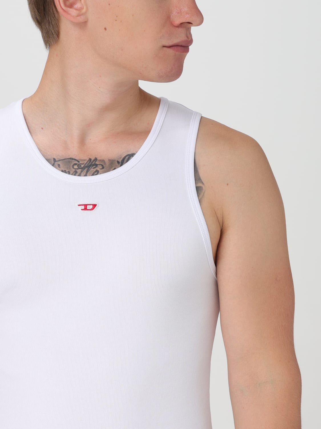 DIESEL：タンクトップ メンズ - ホワイト | GIGLIO.COM