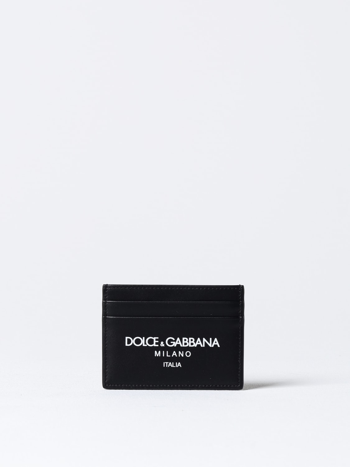 DOLCE & GABBANA PORTAFOGLIO: Portacarte di credito Dolce & Gabbana in pelle , Nero - Img 1