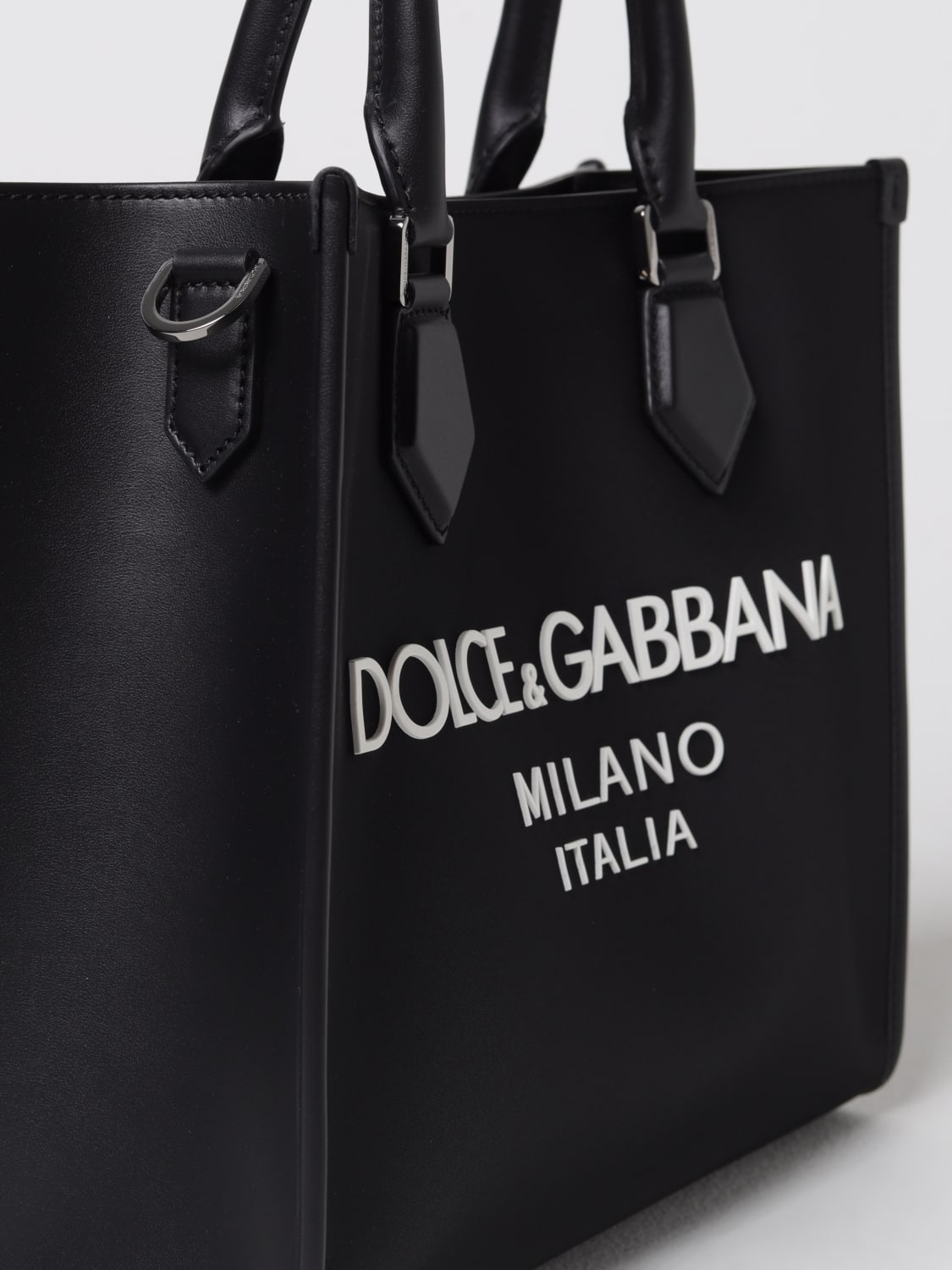 DOLCE & GABBANA BORSA: Borsa Dolce & Gabbana in nylon e pelle , Nero - Img 3