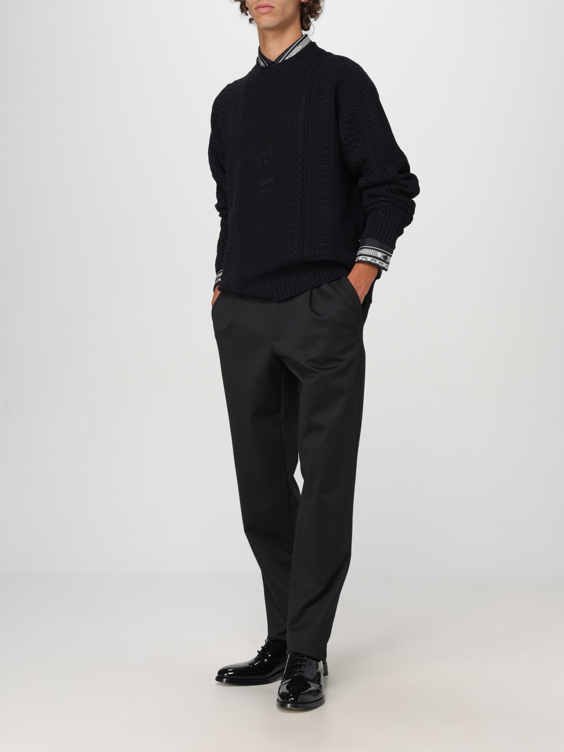 VERSACE SWEATER: Sweater men Versace, Black - Img 2