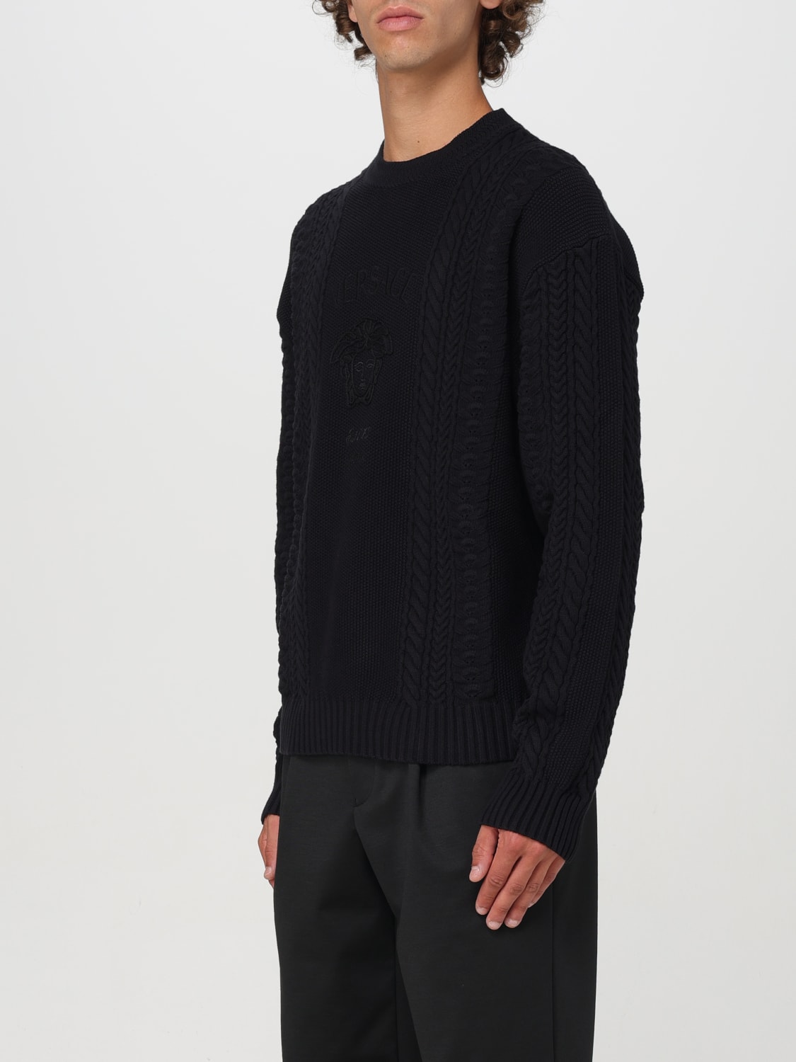 VERSACE SWEATER: Sweater men Versace, Black - Img 4