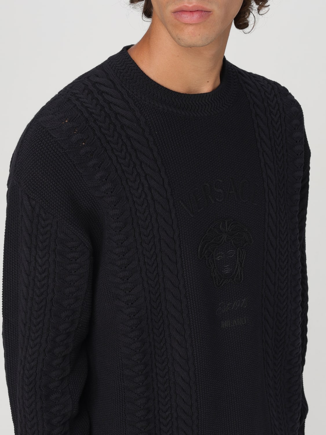 VERSACE SWEATER: Sweater men Versace, Black - Img 5