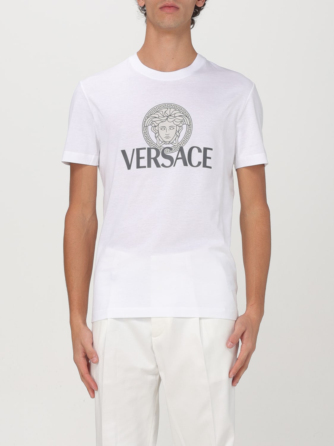 VERSACE T-SHIRT: T-shirt herren Versace, Weiß - Img 1