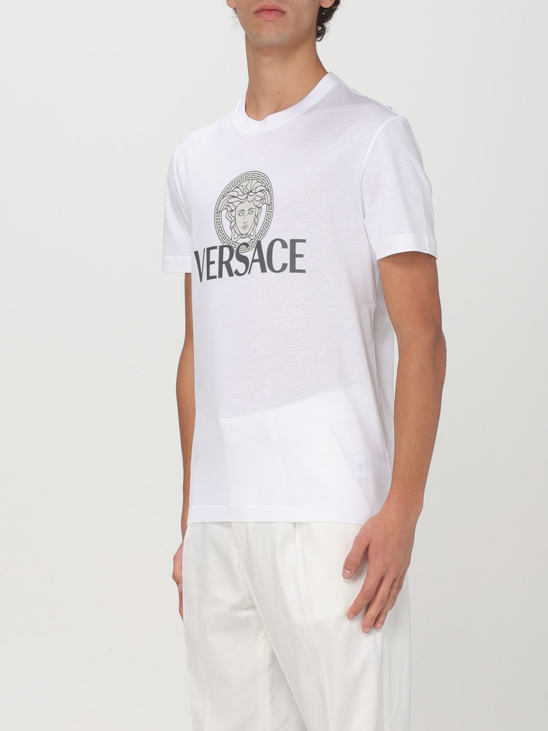 VERSACE T-SHIRT: T-shirt herren Versace, Weiß - Img 4