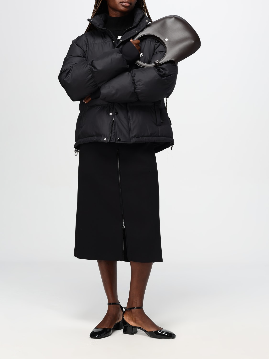 COURRÈGES SWEATER: Sweatshirt woman CourrÈges, Black - Img 2