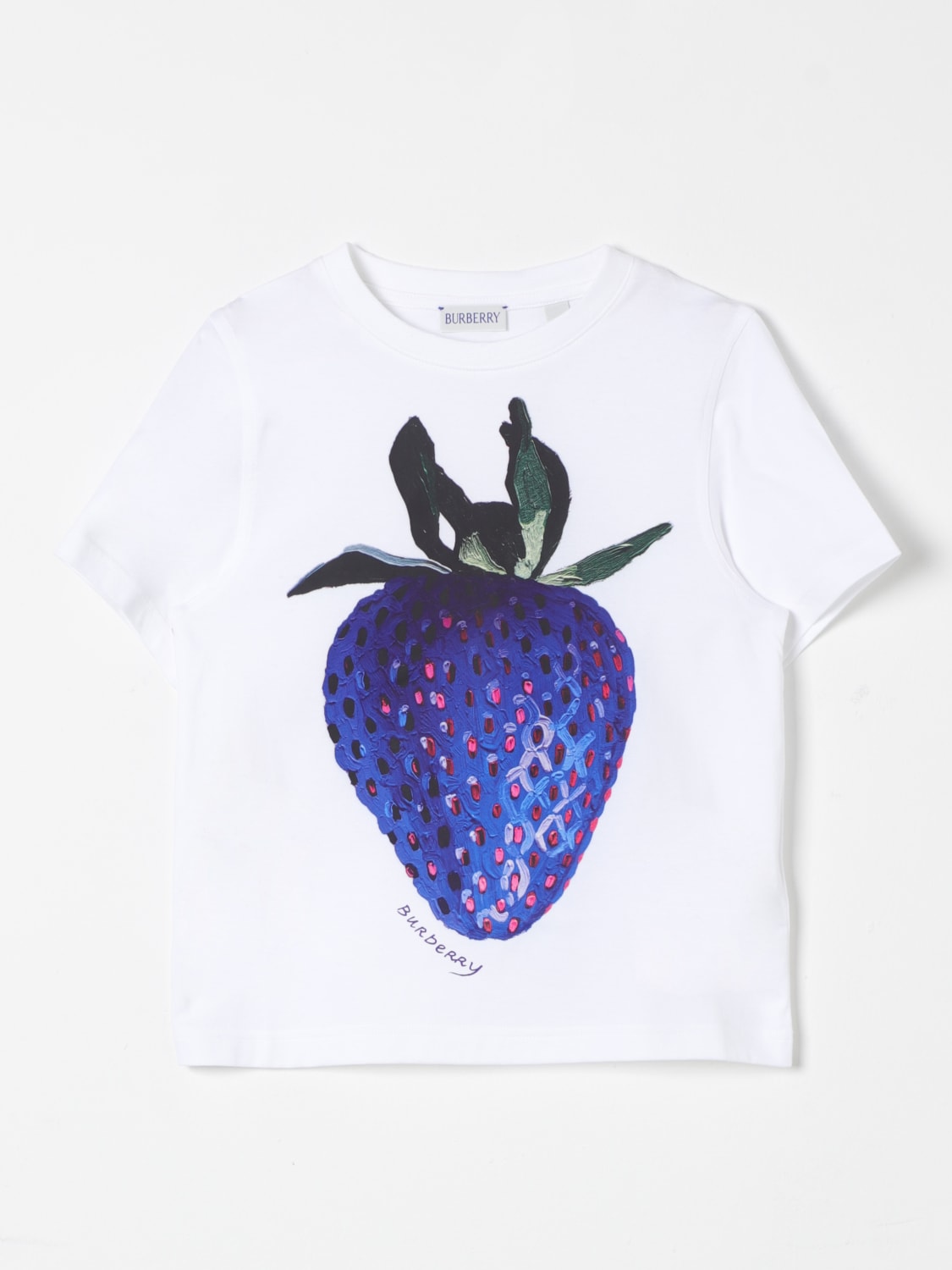 BURBERRY T-SHIRT: T-shirt enfant Burberry, Blanc - Img 1