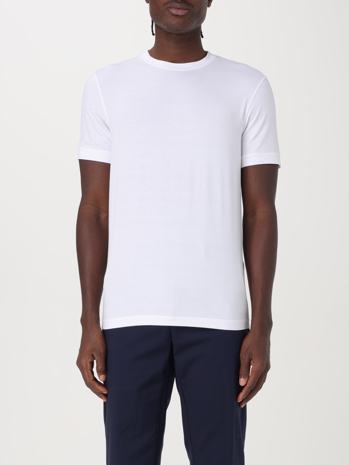 Giglio T-shirt basic Giorgio Armani in viscosa stretch