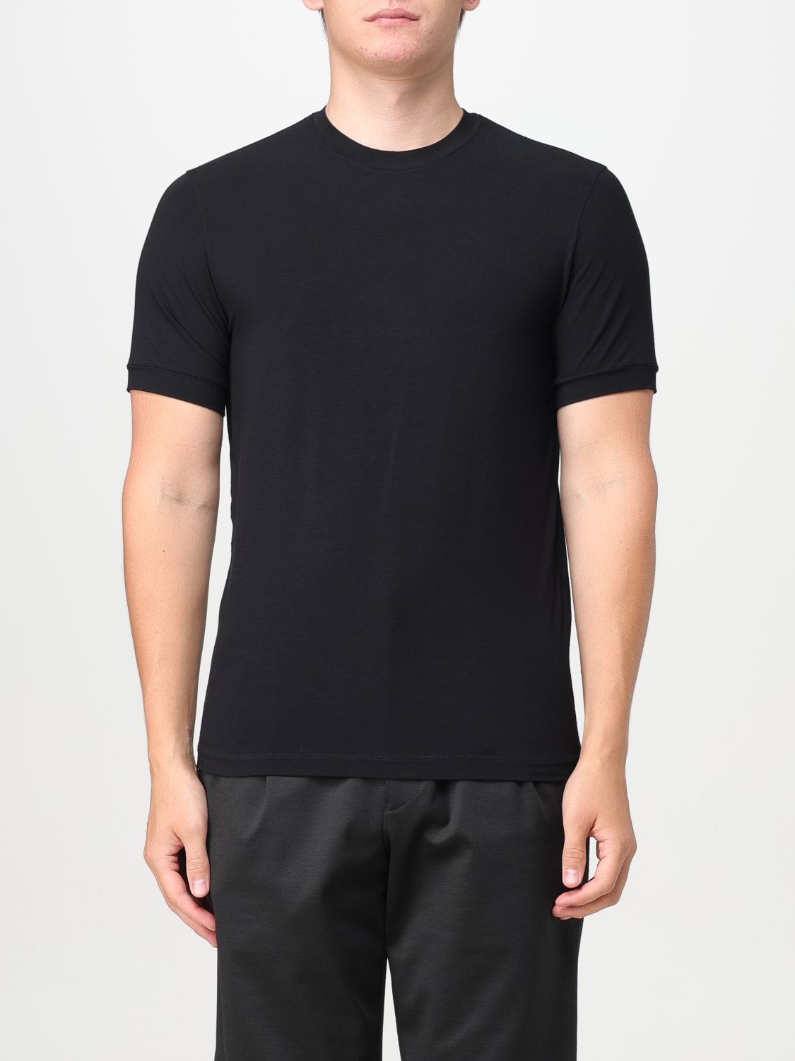 Giglio T-shirt basic Giorgio Armani in viscosa stretch
