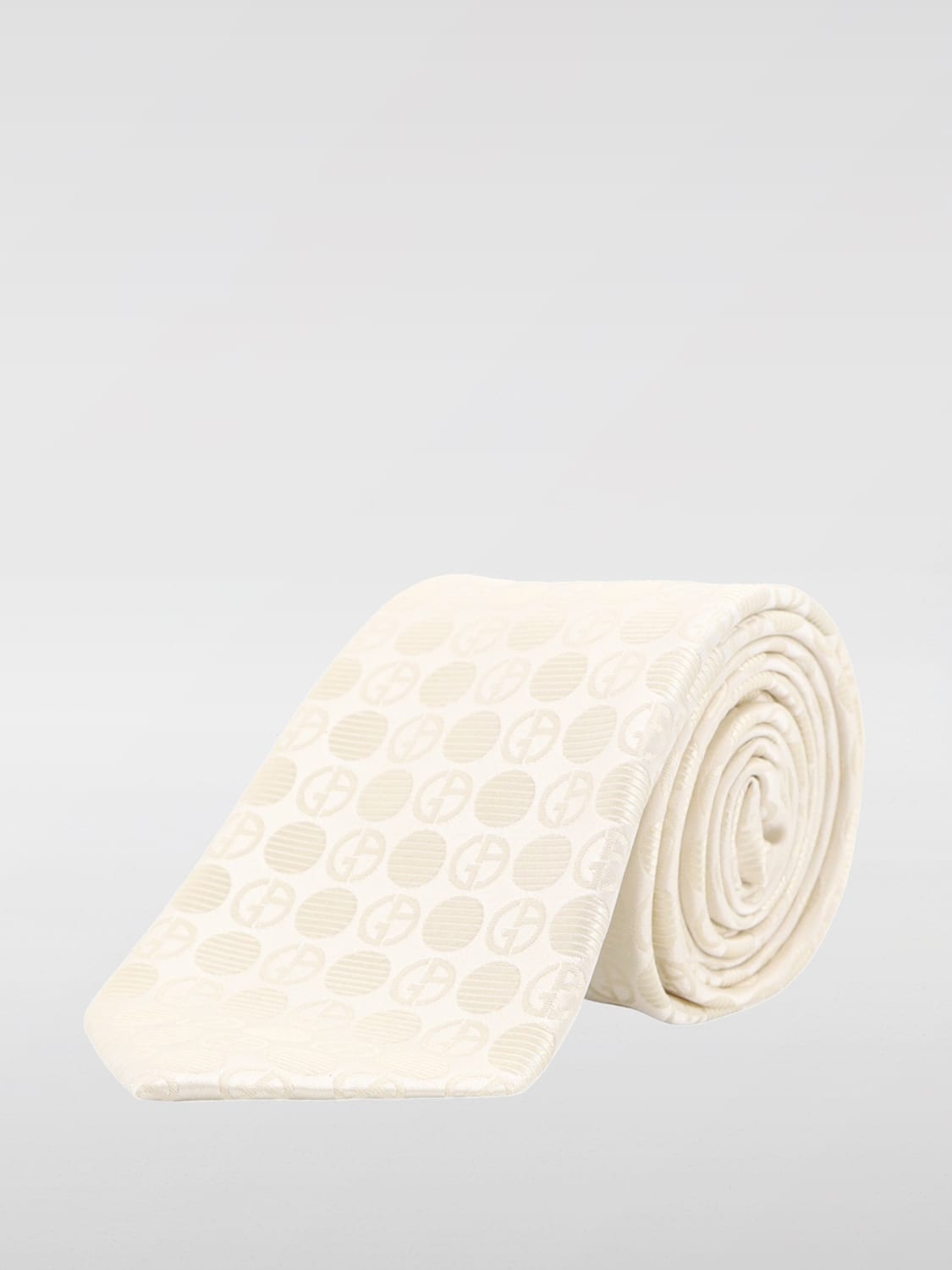 Giglio Cravatta Giorgio Armani in seta con logo jacquard