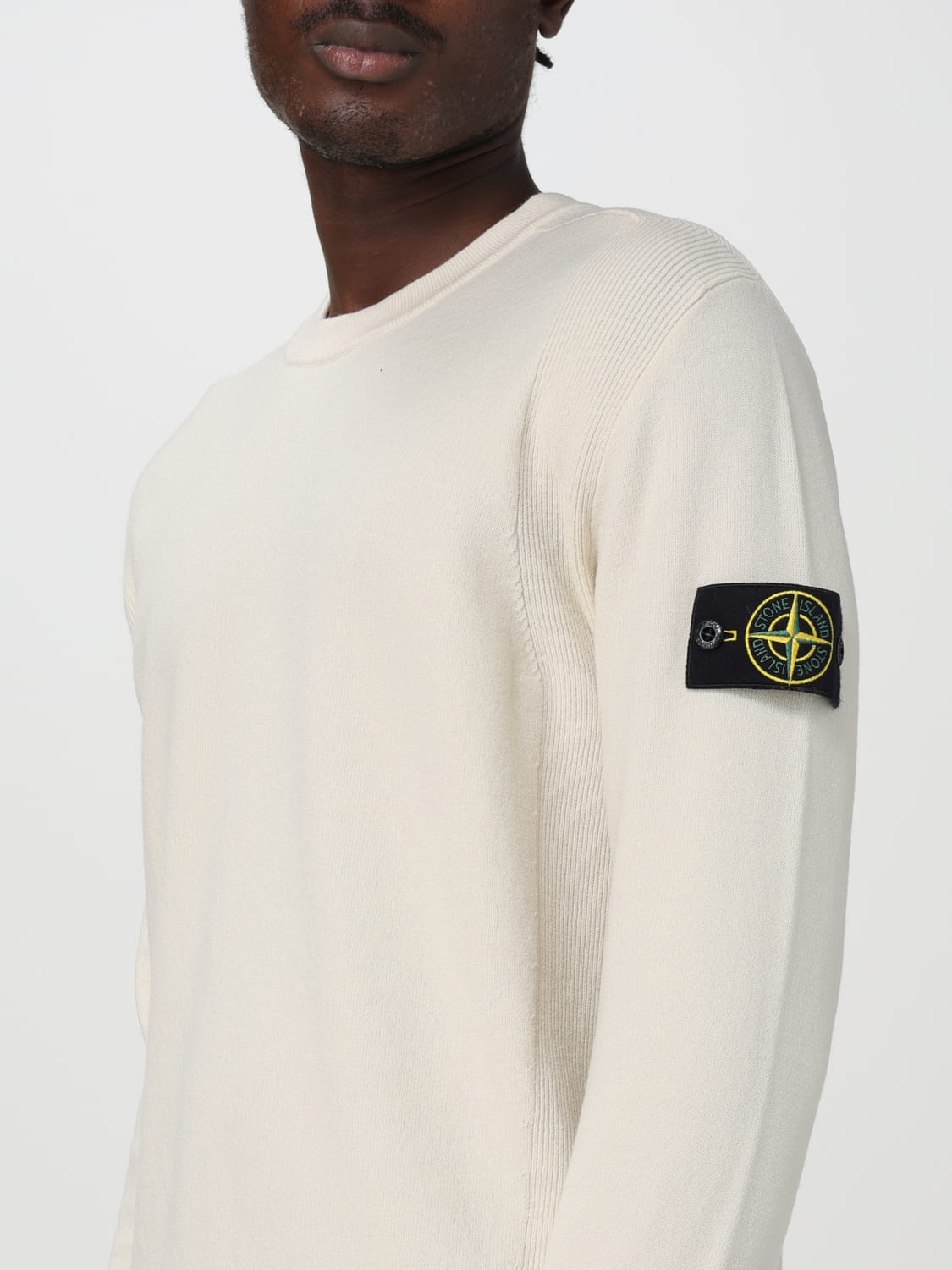 STONE ISLAND JERSEY: Jersey hombre Stone Island, Blanco - Img 4