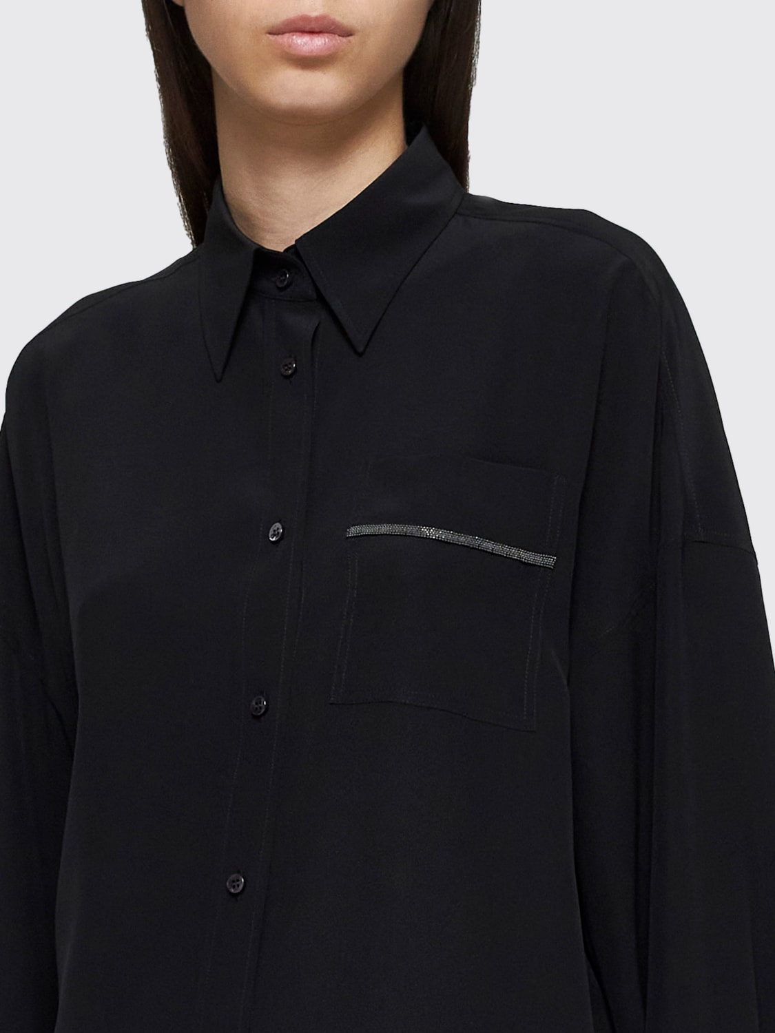 BRUNELLO CUCINELLI SHIRT: Shirt woman Brunello Cucinelli, Black - Img 3