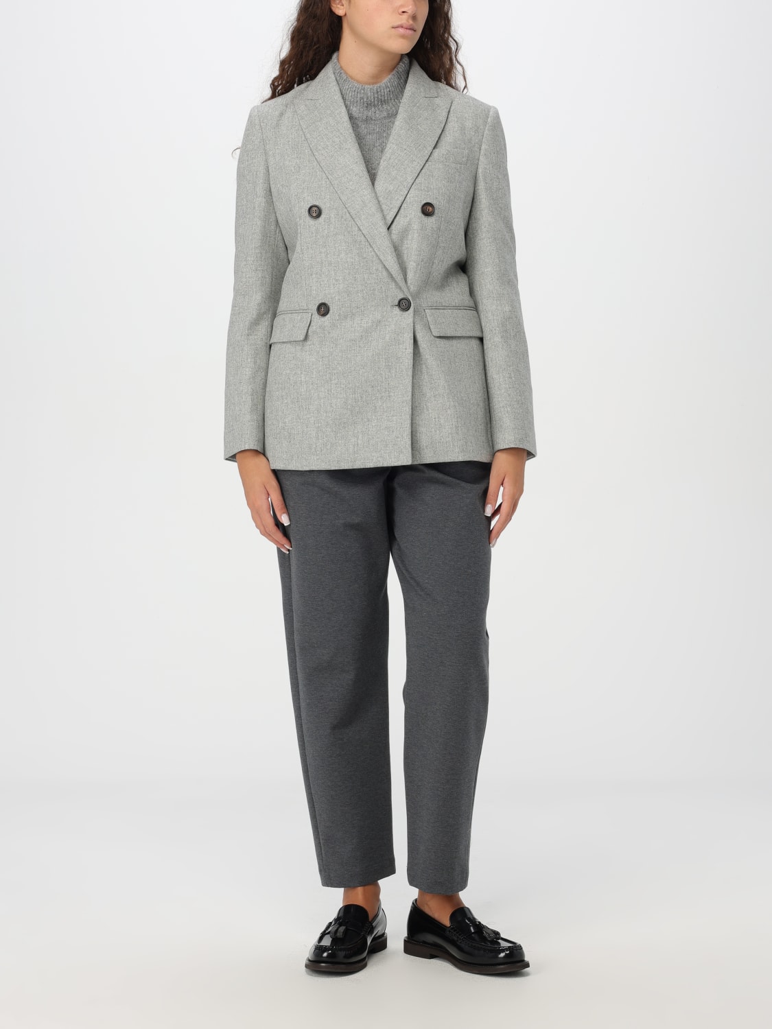 BRUNELLO CUCINELLI BLAZER: Veste femme Brunello Cucinelli, Gris - Img 2