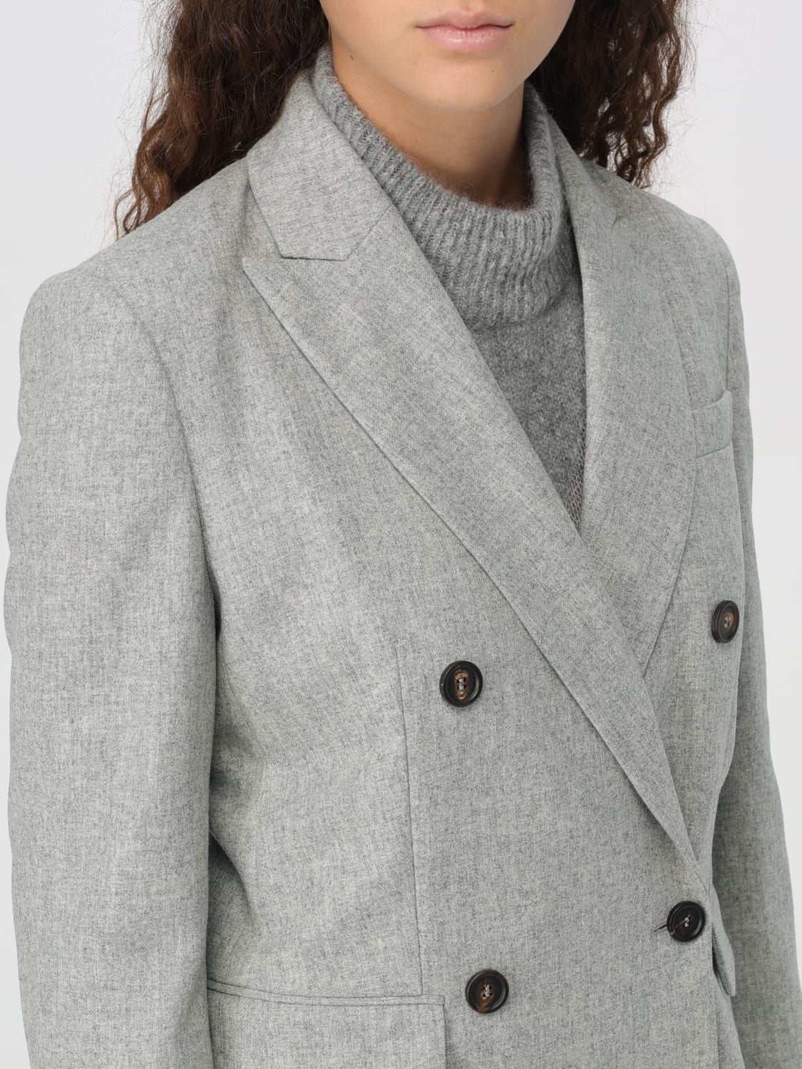 BRUNELLO CUCINELLI BLAZER: Veste femme Brunello Cucinelli, Gris - Img 5