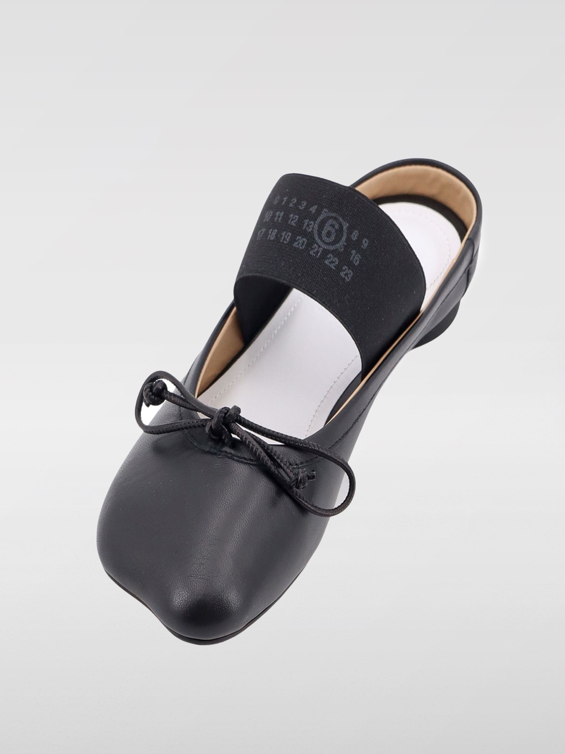 MM6 MAISON MARGIELA BALLERINE: Ballerina Anatomic Tabi MM6 Maison Margiela in nappa, Nero - Img 4