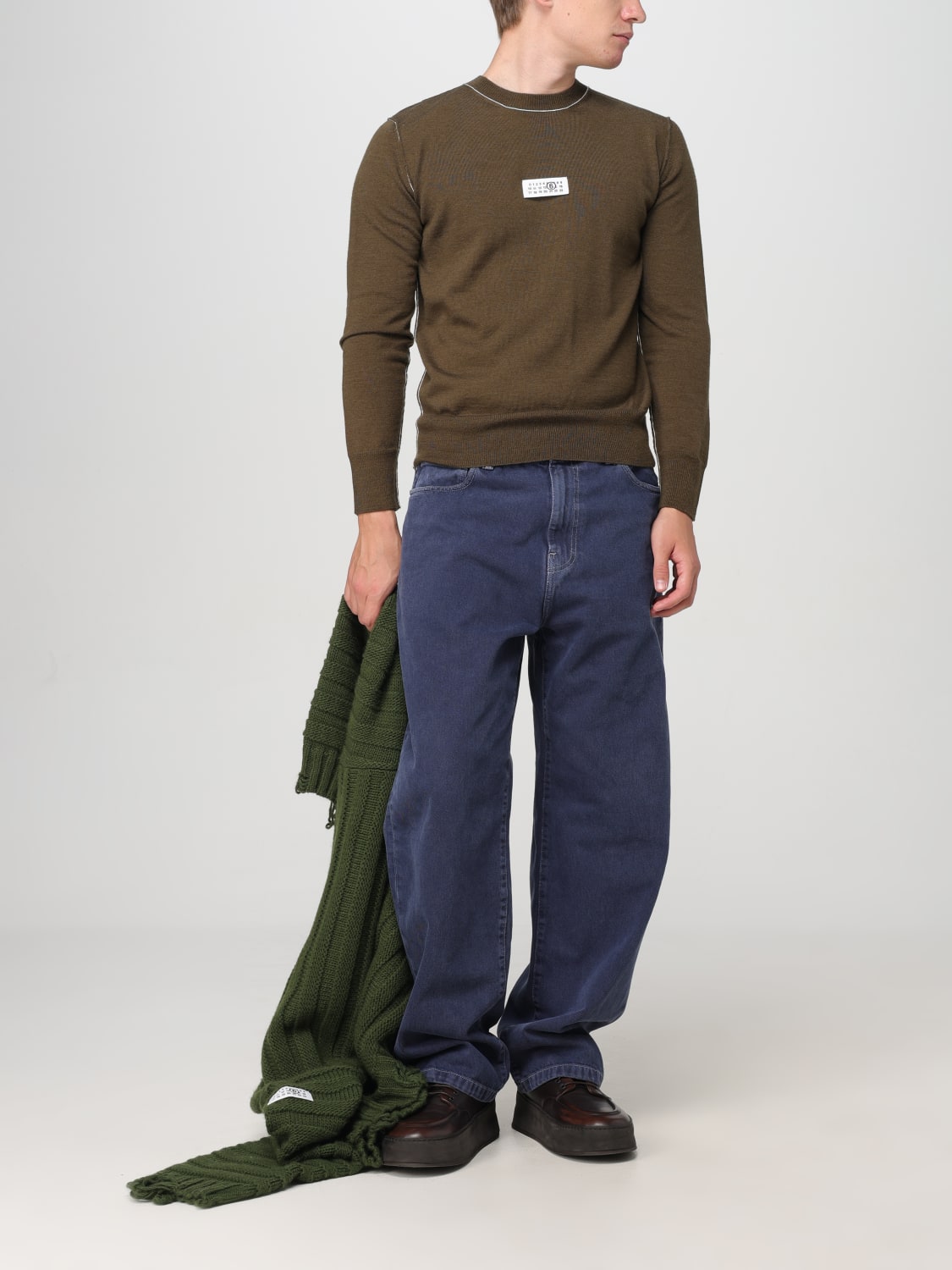 MM6 MAISON MARGIELA SWEATER: Mm6 Maison Margiela men's sweater, Green - Img 2