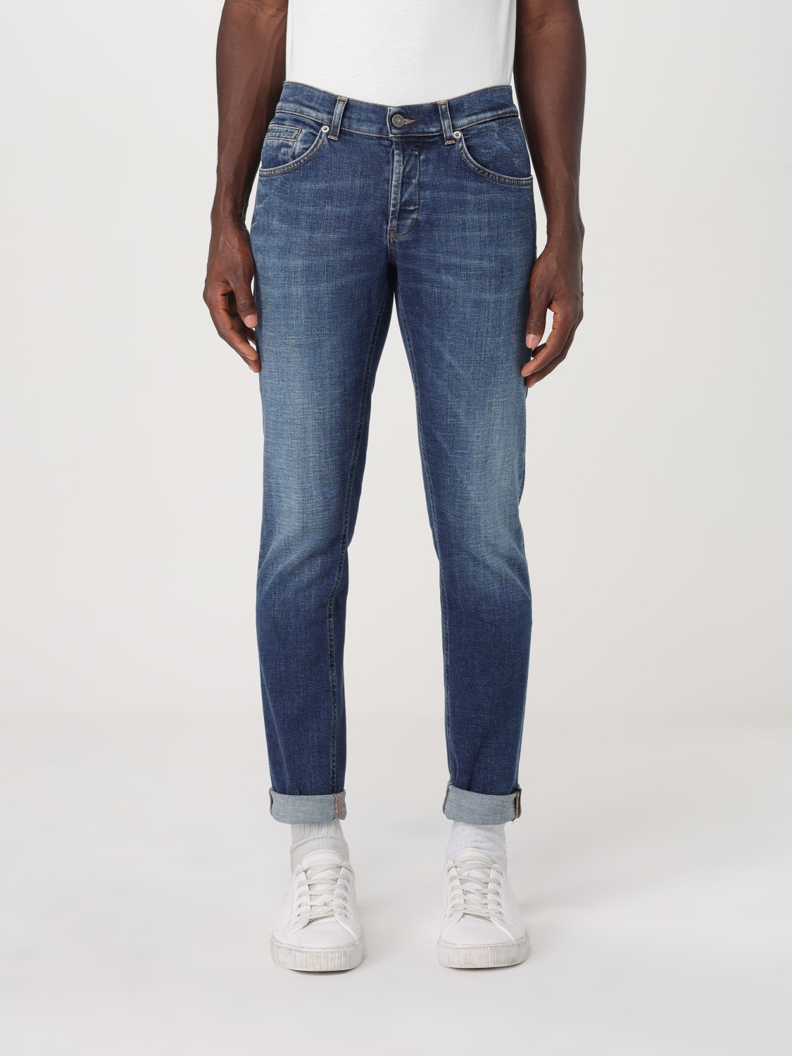 DONDUP JEANS: Jeans Dondup in denim di cotone , Blue - Img 1