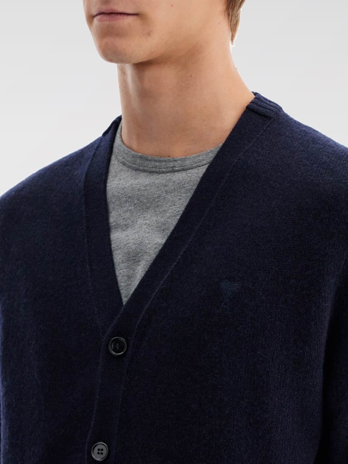 AMI PARIS CARDIGAN: Sweater men Ami Paris, Blue - Img 3