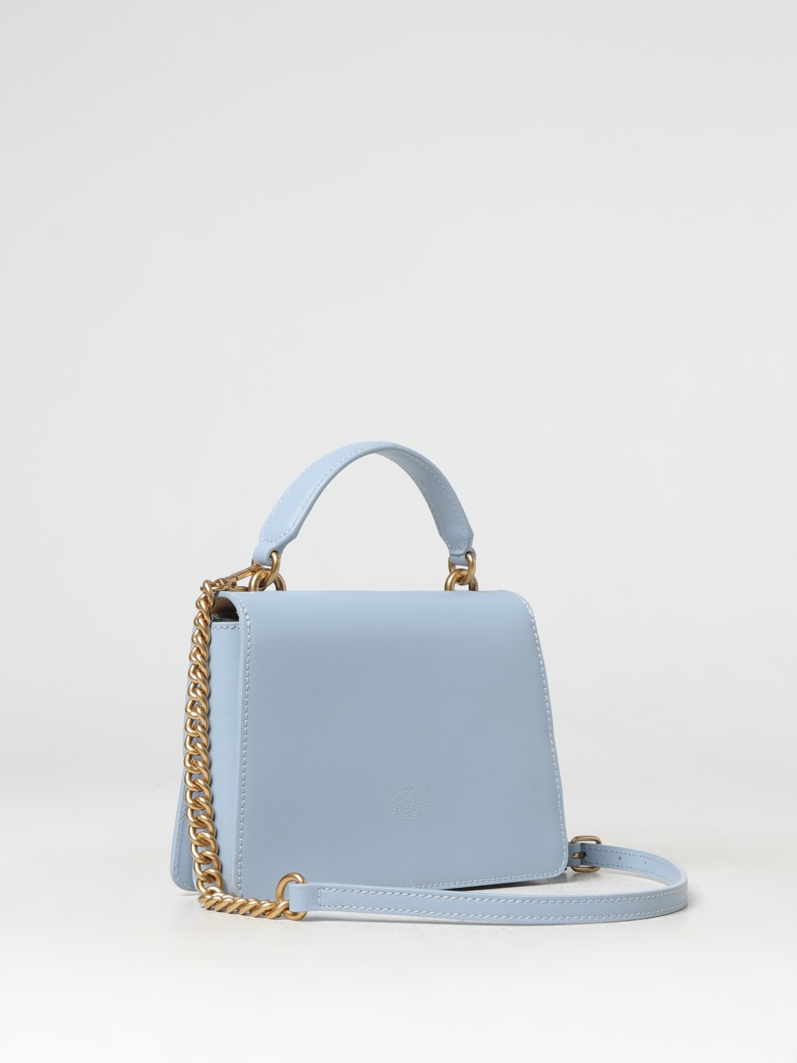 PINKO BORSA MINI: Borsa Love One Pinko in pelle , Blue - Img 2