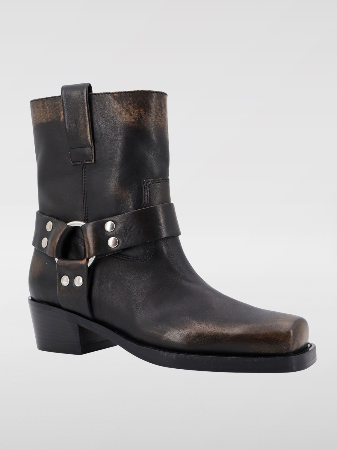 PARIS TEXAS FLAT ANKLE BOOTS: Boots woman Paris Texas, Black - Img 2