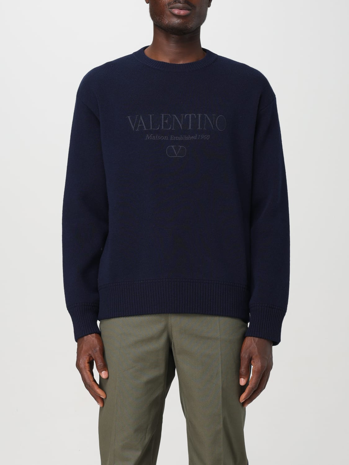 VALENTINO SWEATER: Sweater men Valentino, Blue - Img 1