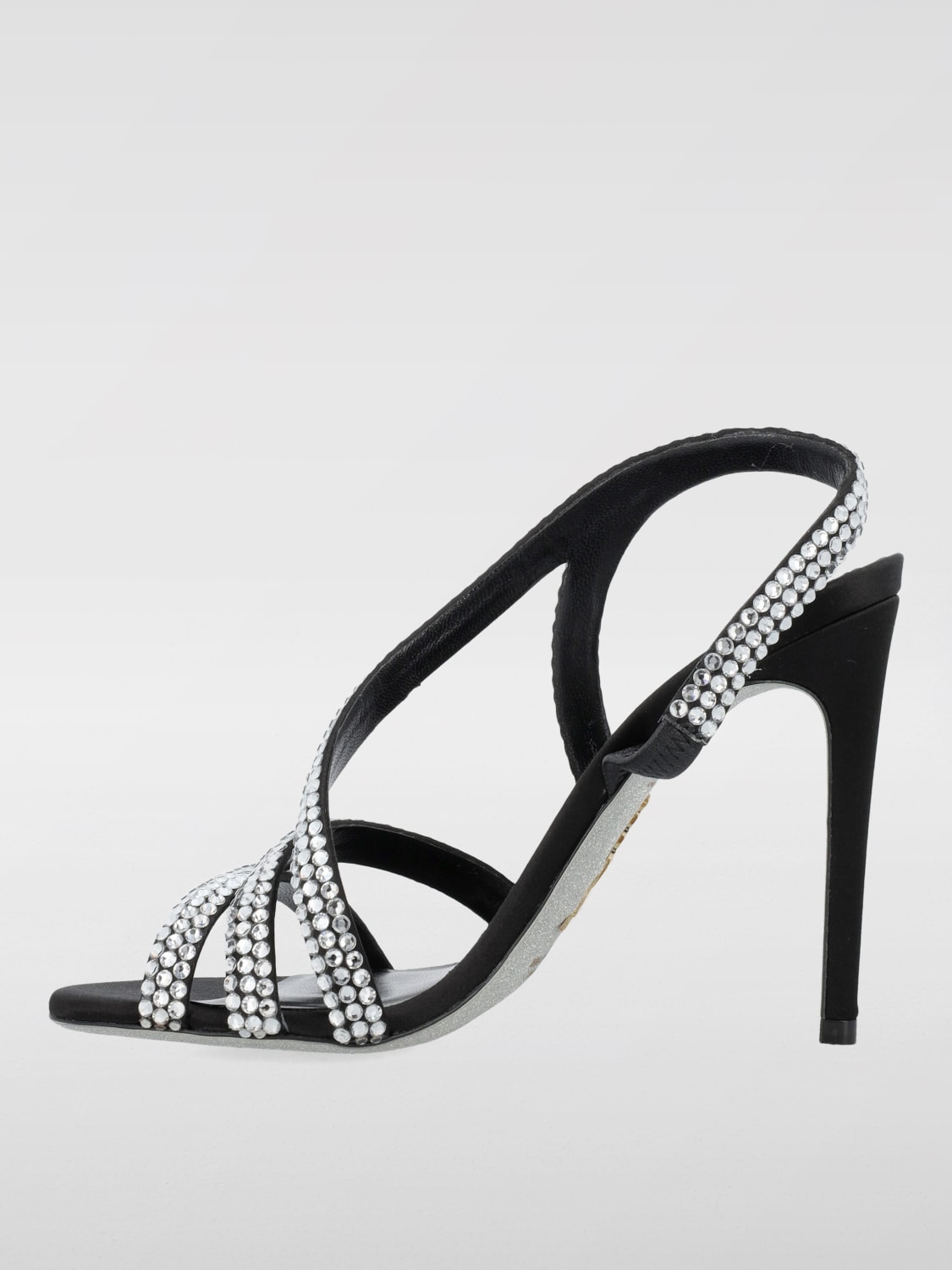 RENE CAOVILLA HEELED SANDALS: Rene Caovilla women's sandals, Black - Img 3